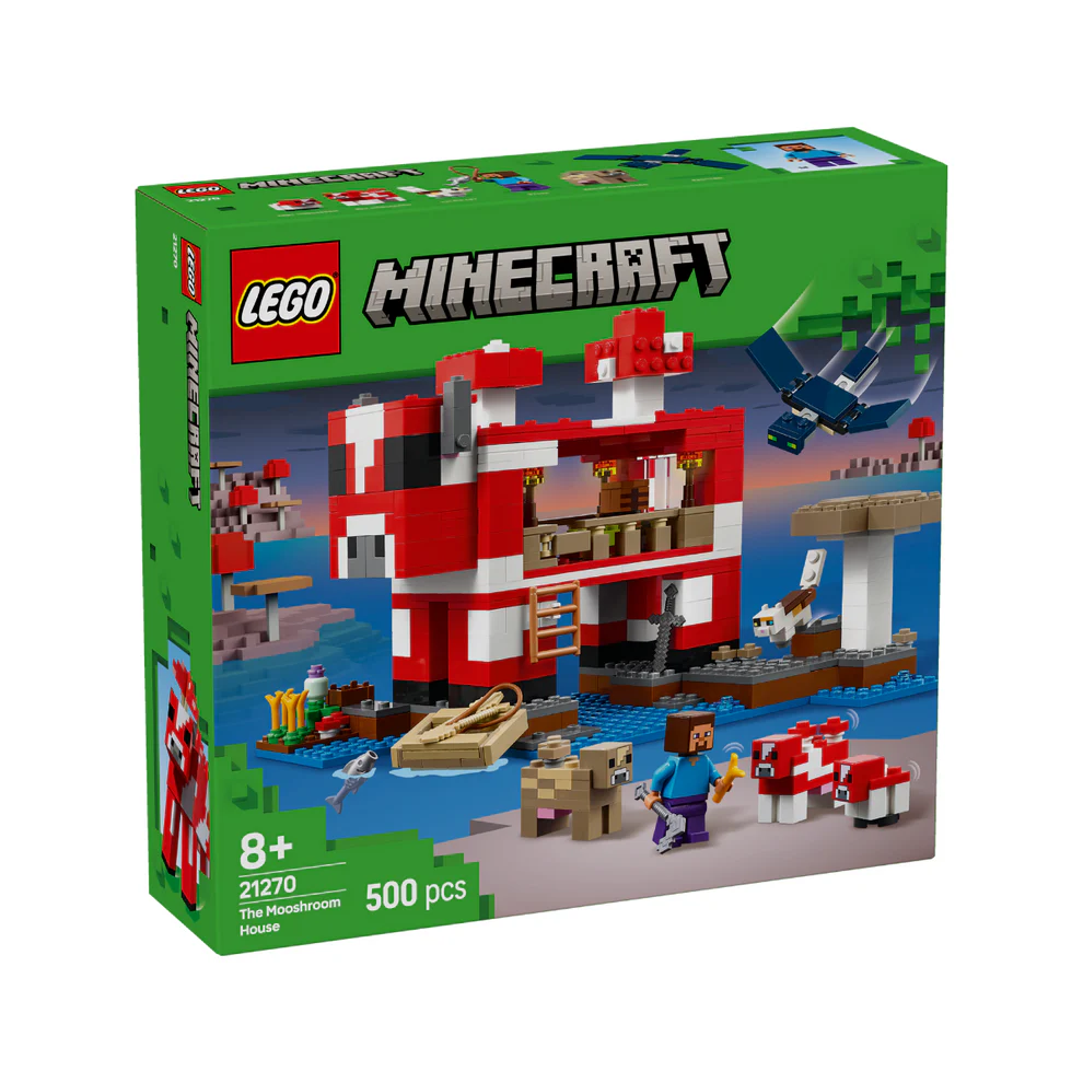 LEGO MINECRAFT 21270 Mushroom Cow House Building Toy