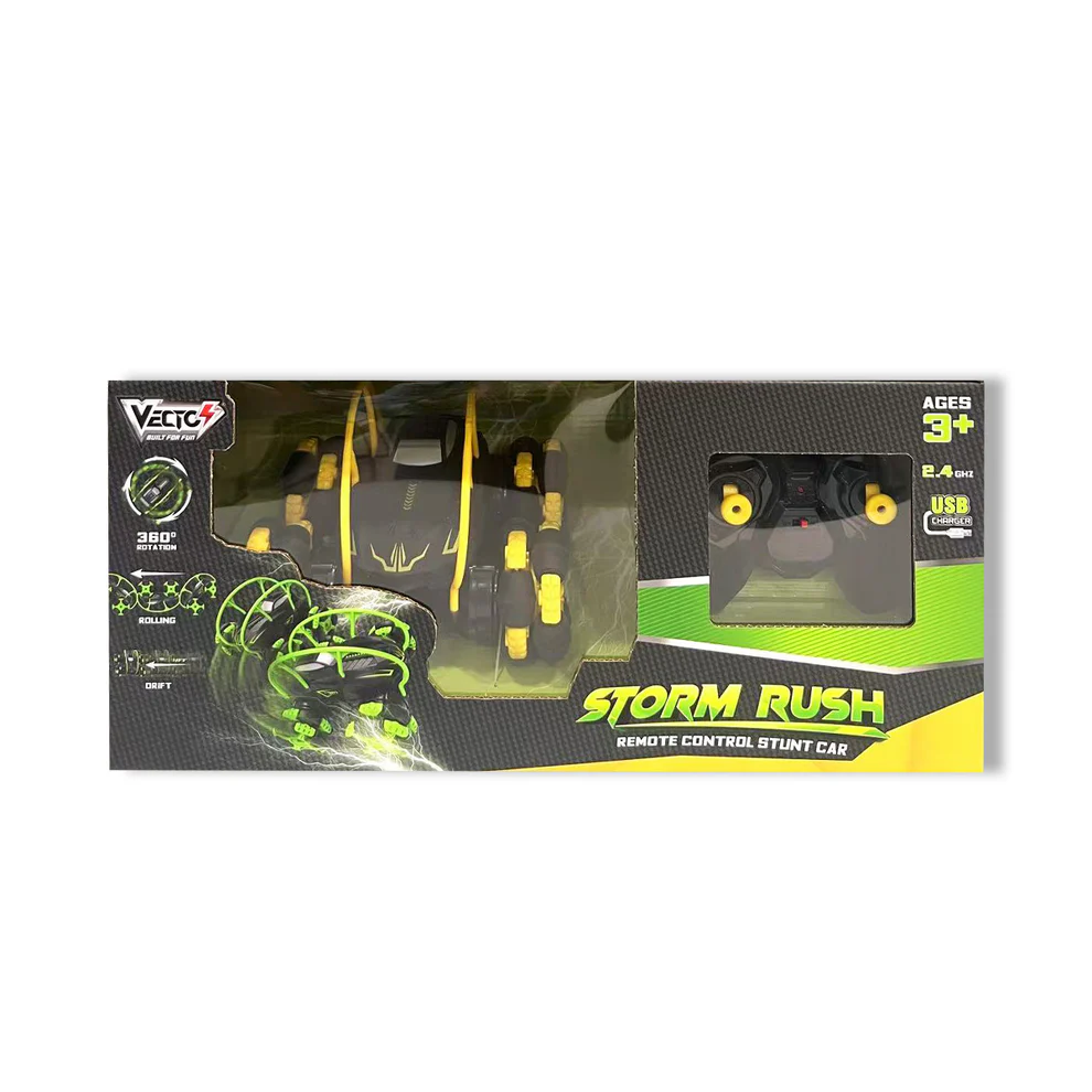 Remote Control Storm Rush Super Car Toy (Yellow) VECTO VT619
