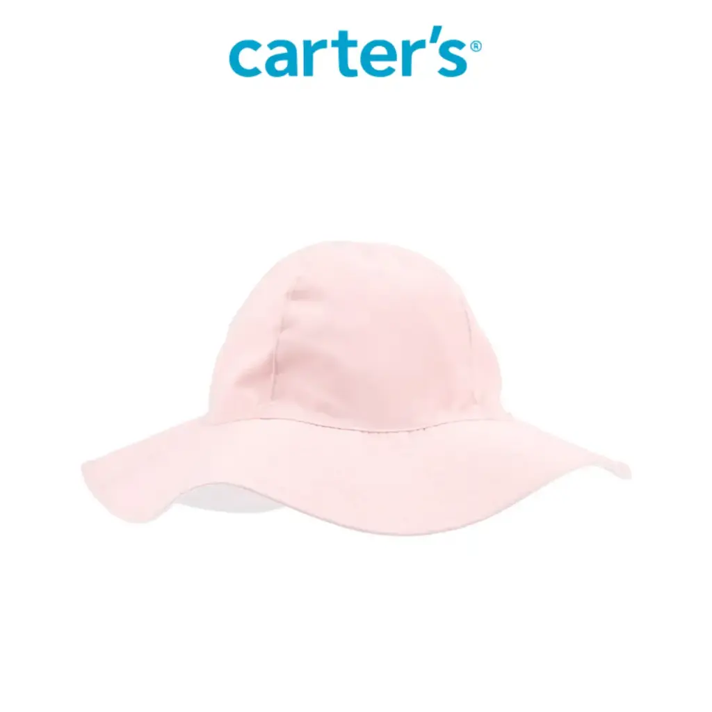 Carter's Pink and White Wide Brim Double-Sided Hat for Girls 2T-5T